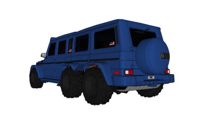 超精细汽车模型 奔驰 Mercedes Brabus 6x6